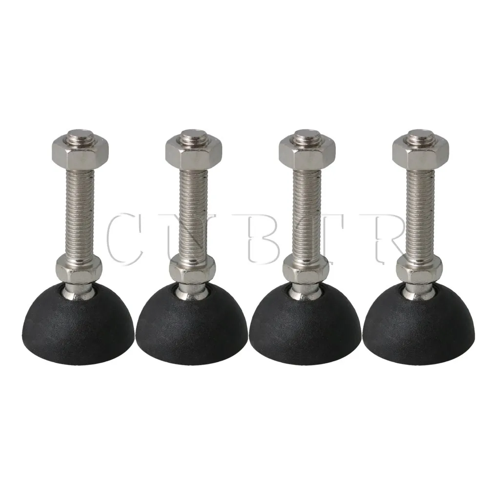 

CNBTR Round Base Home Adjustable Furniture Glide Leveling Foot M10x47mm Thread for Tables Chair Leg Leveler Pack of 4
