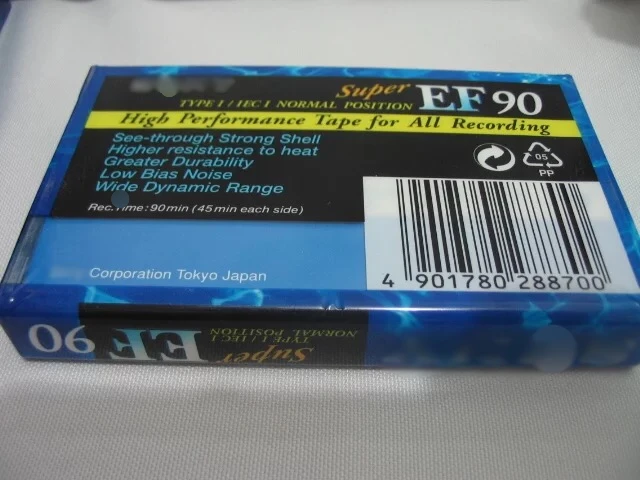 EF90 90 минут аутентичная нормальная позиция тип 1 запись пустые кассетные ленты