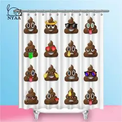 Nyaa poop emoji занавески для душа emoji emoticons водостойкая полиэфирная ткань занавески для ванной комнаты для домашнего декора