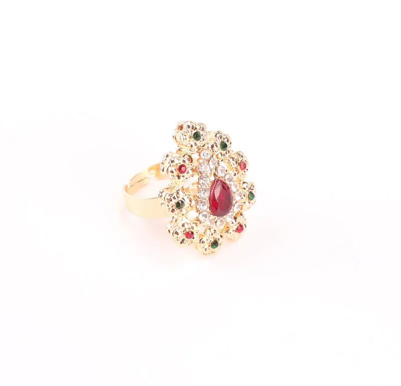 Fine Jewelry Sets For Women Wedding Accessories African Beads Party Gift Gold Color Crystal Necklace Earrings Sets