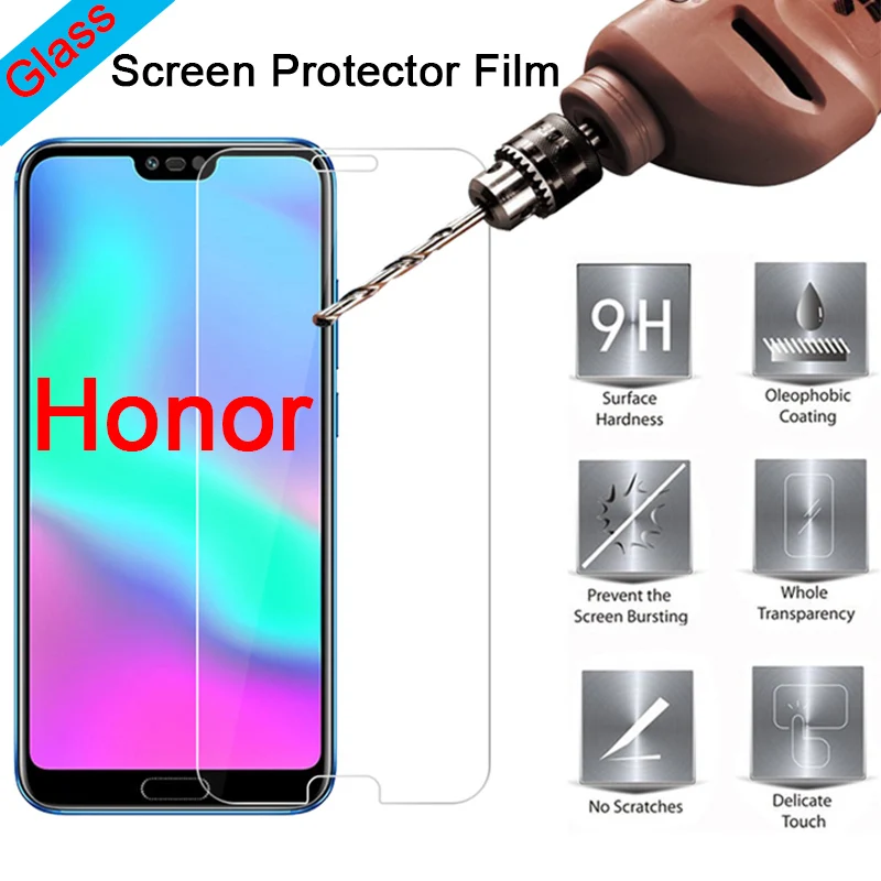 

Toughed Screen Protector for Honor 7C 8A 7A 6A Pro Transparent Glass Protective Glass Phone Front Film for Huawei Honor 5A 4A