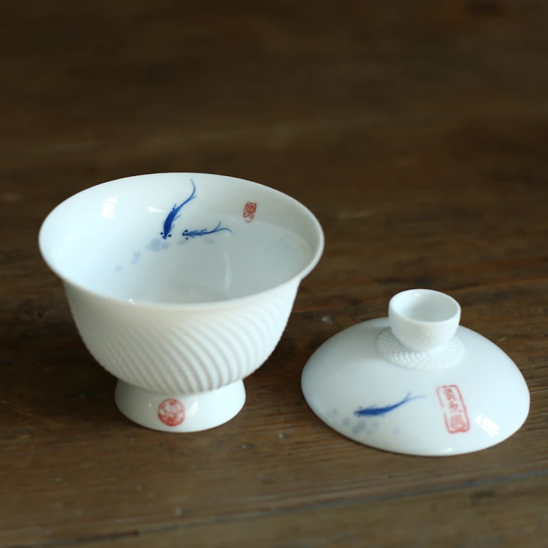 TANGPIN керамический чайник gaiwan чашка рыба китайские чайные наборы кунг-фу