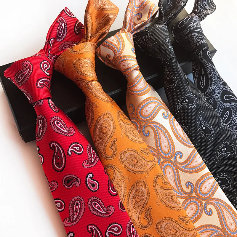

20 Style Vogue Men Silk Paisley Tie for Men Formal Wedding Business
