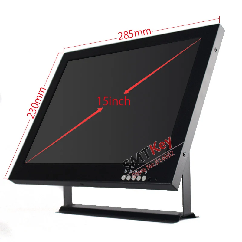 1024x768 разрешение 15 дюймов IPS ЖК-монитор индустриальный lcd монитор Поддержка HDMI/VGA/BNC/AV видео вход cctv монитор