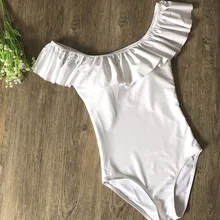 Белый 1 шт. Монокини купальные костюмы Ретро Высокая талия плавание ming одежда стиль Топ с открытыми плечами костюмы цельные купальники