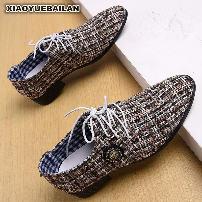 Мужская обувь в английском стиле с острыми головками корейская мода новый стиль