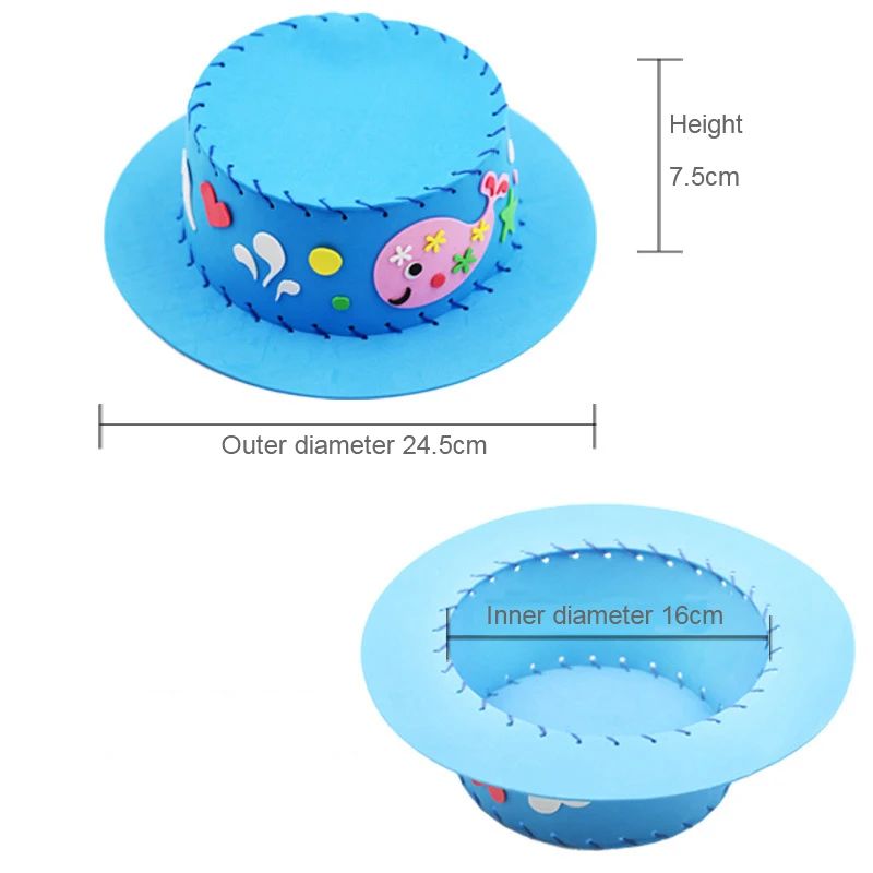 3D EVA DIY Crafts Handmade Gifts Kits Cute Cartoon Animal Styles Multicolor Creative Sun Cap Kids Educational Toys