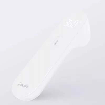 Xiaomi Mijia iHealth термометр бесконтактный уход за ребенком цифровой инфракрасный термометр с светодиодный экраном - Цвет: Белый