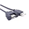 USB 2,0 extensión de macho A hembra Cable USB 2,0 Tipo de una extensión de macho A hembra con Cable de Panel con tornillos de montaje con agujeros 20cm 50cm 1M 3M ► Foto 3/3