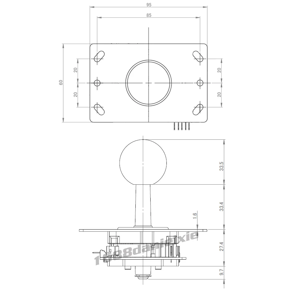 1x Arcade Classic Competition 5 Pin Stick 5P Rocker 4 - 8 Ways Jostick for PC Games Diy Kit Parts SNK Mame Jamma Machine Gaming 1x Arcade Classic Competition 5 Pin Stick 5P Rocker 4 - 8 Ways Jostick for PC Games Diy Kit Parts SNK Mame Jamma Machine Gaming
