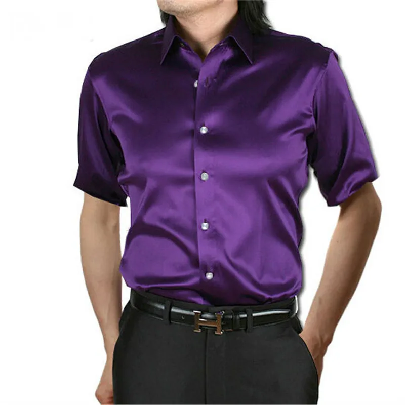 

Men's Short sleeve Brand Casual-Get married shirts plus size shirt 14 color M1100 M L XL XXL XXXL