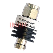 50 Ом 10 Вт Коаксиальный N типа мужчин и женщин РФ 30db аттенюатор