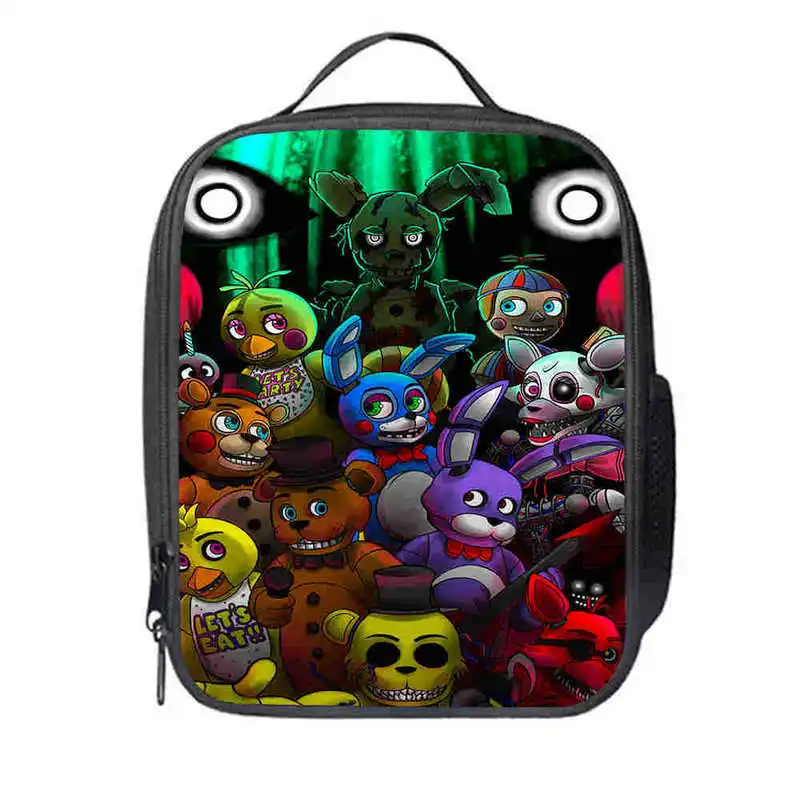 Детская сумка-холодильник для ланча с героями мультфильмов Five Nights at Freddy's, портативные Термосумки для пикника, для школы, для детей, для мальчиков, Ланч-бокс - Цвет: photo color