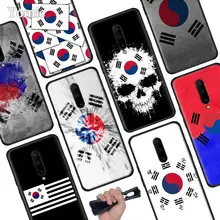 Korean Flag Black Soft Case for Oneplus 7 Pro 7 6T 6 Silicone TPU Phone Cases Cover Coque Shell