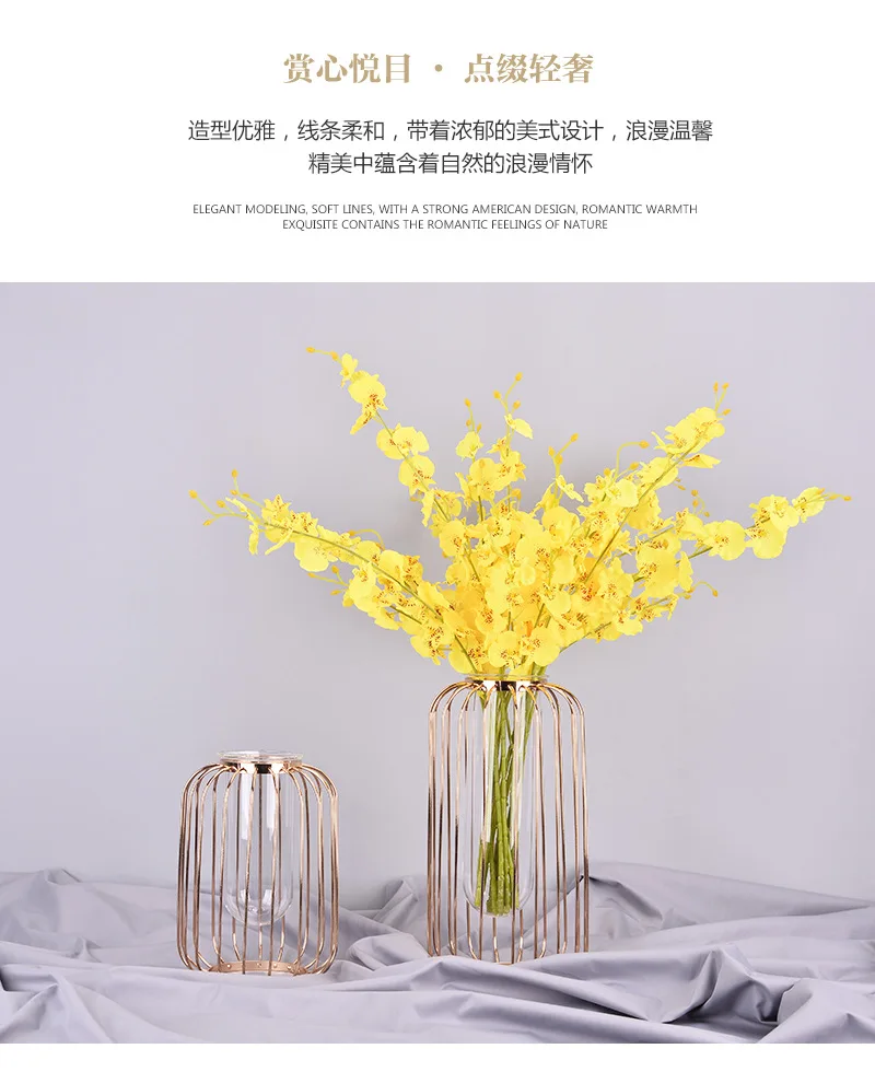 Скандинавские ins в форме фонаря кованая ваза стеклянная ваза покрытая покрытием ваза для цветов Настольная ваза цветочный горшок для оформления дома