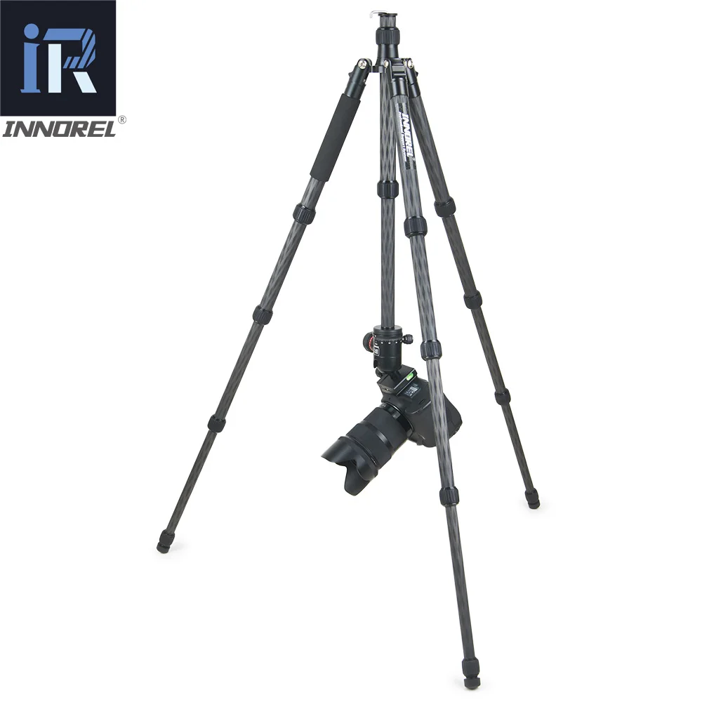 INNOREL RT55C carbon fiber camera tripod 12kg bear video travel portable DSLR tripod 5 Sections wit