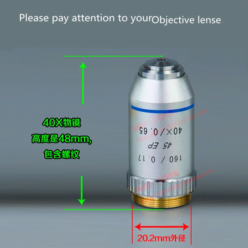 Специальные аксессуары для биологического микроскопа, устраняющие хроматические аберрации в 100 раз, объективные линзы с 20 мм