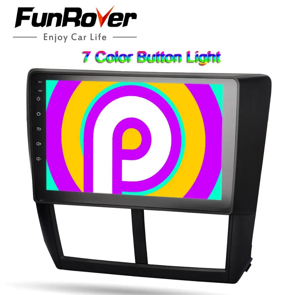 Cheap Funrover 2.5D+IPS 2 din Android 9.0 Car DVD radio GPS Navi Player Radio For Subaru Forester 3 XV WRX 2008 2009 - 2012 Multimedia 4
