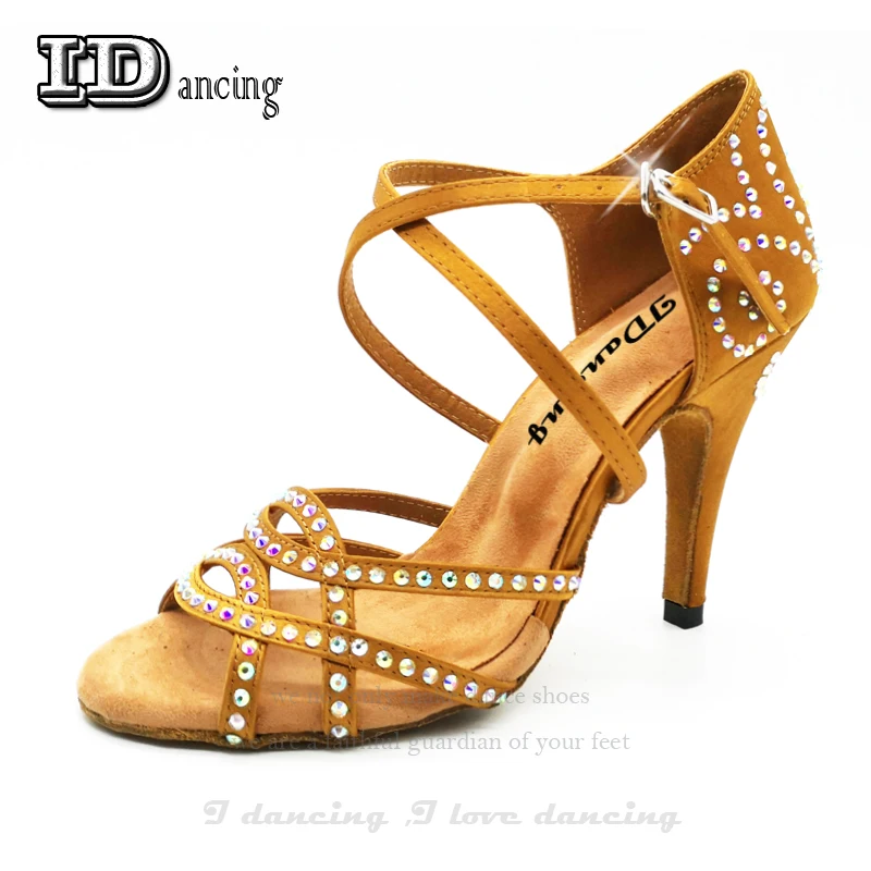 Salsa Latin Dancing Shoes Women Ballroom Shoes Rhinestone Party Waltz Shoes Sneakers Dance Ladies Wholesale Hot sale JuseDanc