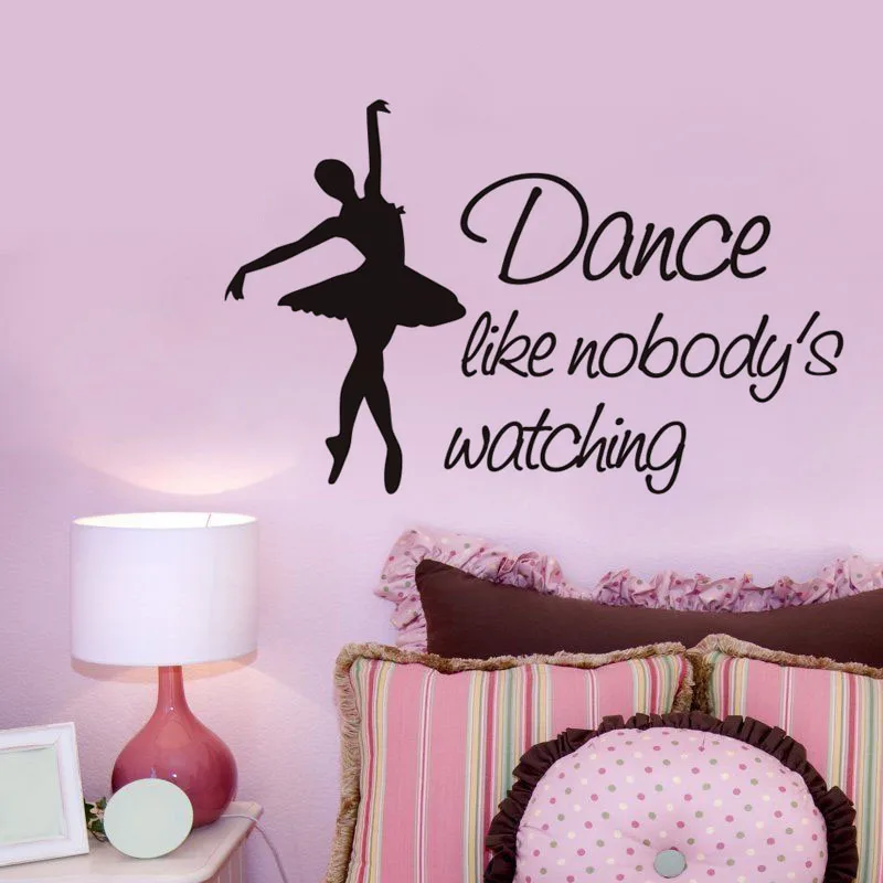 Vinyl Home Decor  Wall  Sticker  Quotes Dance  Like Nobody s 