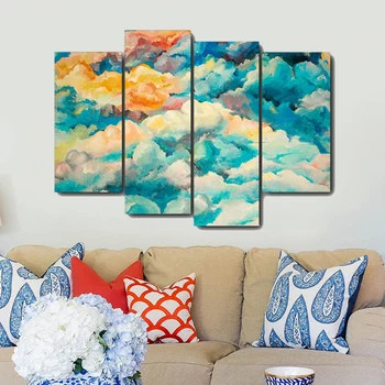 

Watercolor Dreamy Clouds Canvas Painting Calligraphy Poster And Prints Living Room House Wall Decor Art Home Decoration Picture