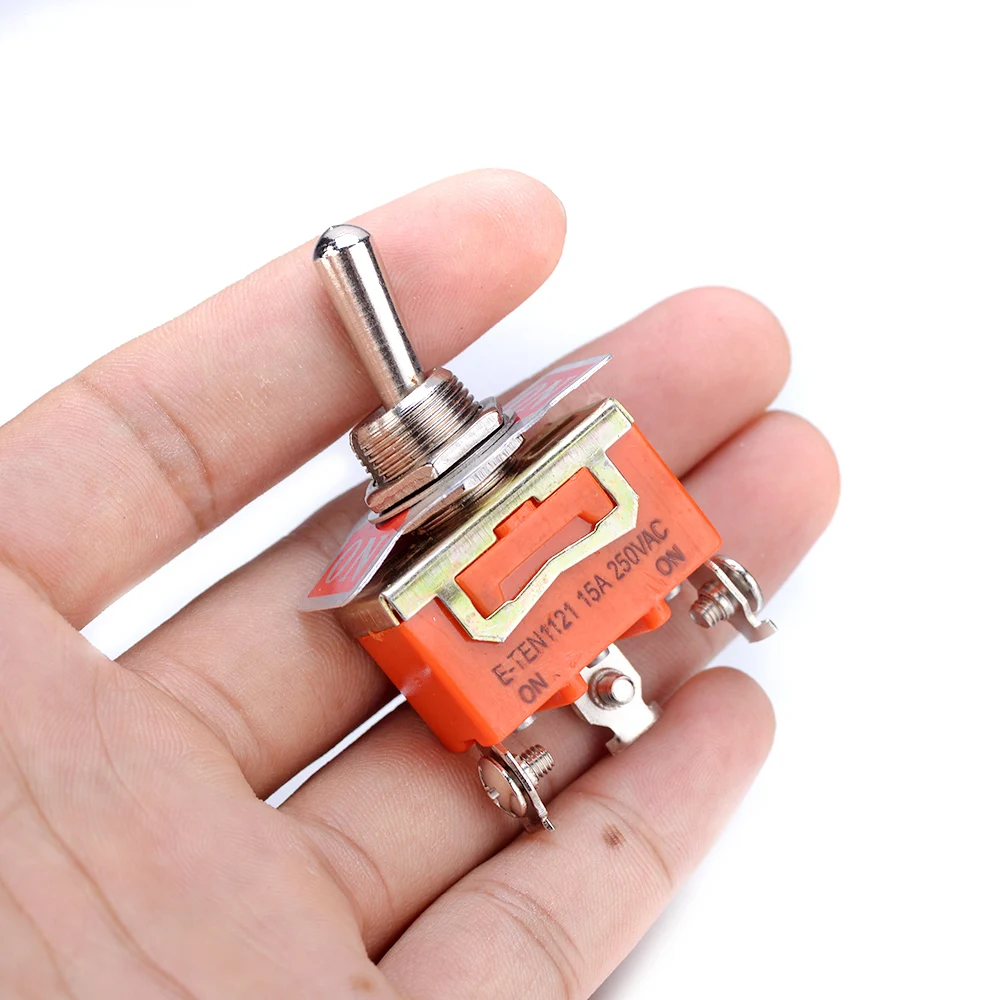 4Pcs 250V 15A 3 Pins KN1121 Miniature Toggle Switch SPDT ON-ON 2 Position