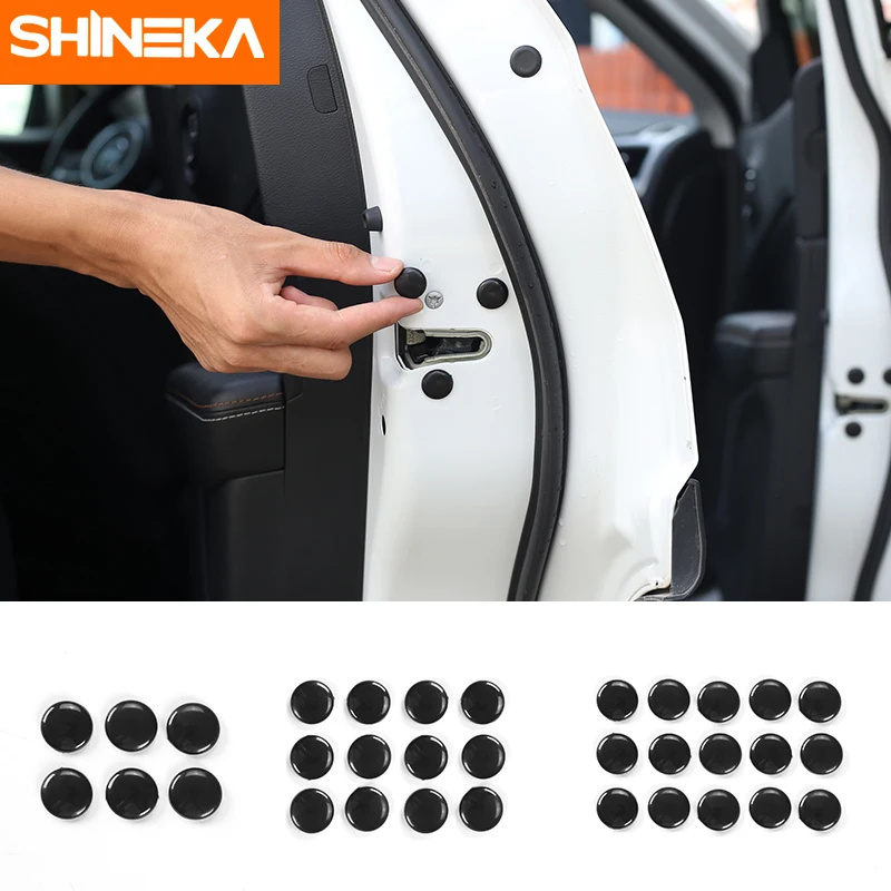 

SHINEKA Car Styling Waterproof Door Lock Screw Protection Cover Stickers Nut Caps for Jeep Wrangler Compass Renegade