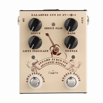 

Caline CP-40 DI BOX for Acoustic Guitar with Preamp Anti Feedback and Treble Boost Foot switch True Bypass