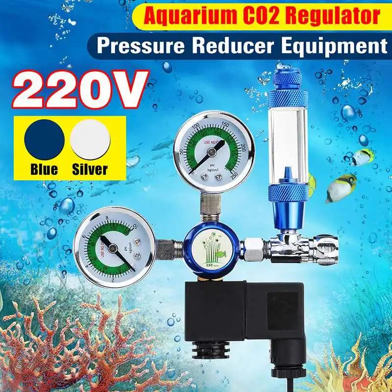 

Household Aquarium CO2 Regulator with Check Valve Bubble Counter magnetic Solenoid Valve Carbon dioxide pressure-reducing valve