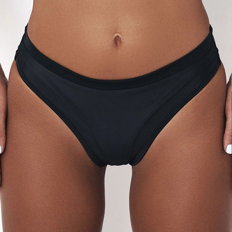 Sexy Trangel Women Mid-waist Swim Trunks Summer Swimming Bikini Bottoms Two-Piece Separates Swimwear Women Sexy Bottom Beachwear