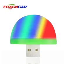 Foxcncar светодиодный H4 Автомобильный USB атмосферный свет DJ RGB Мини Красочный музыкальный звук лампа USB-C телефон ампулы праздничная атмосфера динамическая