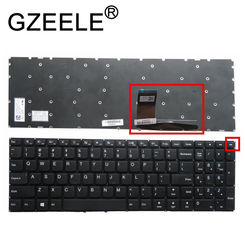 GZEELE новая английская клавиатура для ноутбука Lenovo IdeaPad Yoga 510-15IKB 510-15ISK 310-15ISK