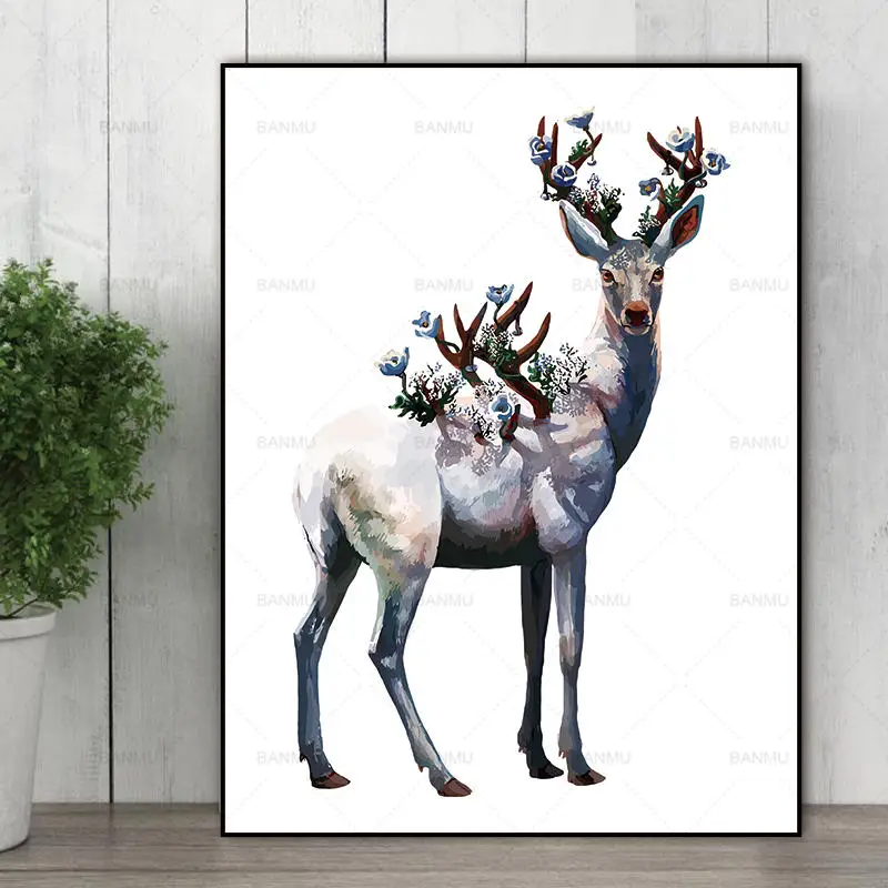 

Wall poster painting Pictures Canvas Painting abstract painting art prints deers on canvas home decoration for living room