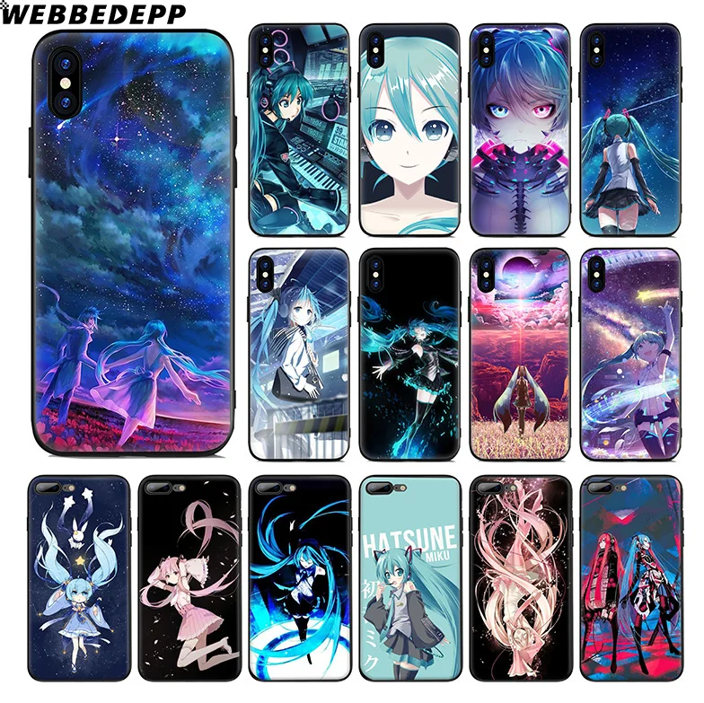Мягкий силиконовый чехол WEBBEDEPP Hatsune Miku аниме для Apple iPhone 11 Pro Xr Xs Max X или 10 8 7 6 6S Plus 5 5S