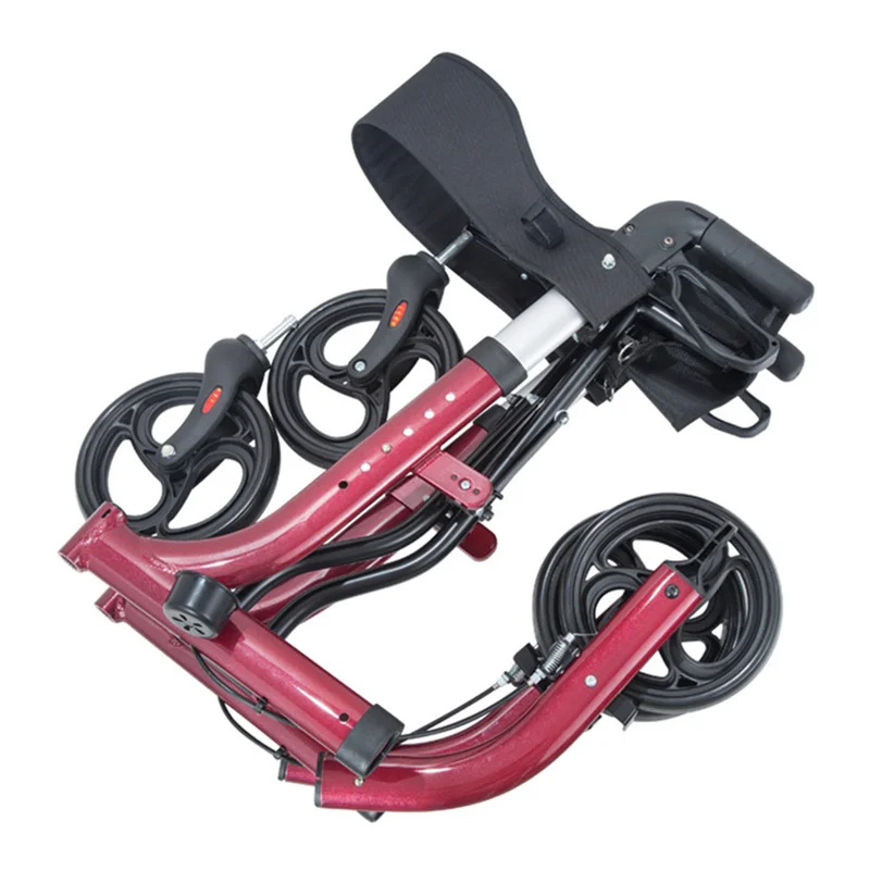 JayCreer Rollator Walker легкая алюминиевая петля тормоза складные ходунки для взрослых Регулируемая высота сиденья ноги и руки