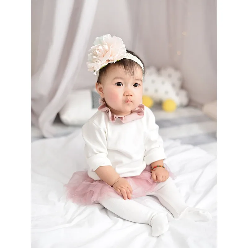 2017 BebiesBaby Tee shirt Kids 4 Colors Floral neck Tops&Blouses Baby Girls Kids Full Long Sleeve Baby Boys Girls Top Shirts 0-3 (4)