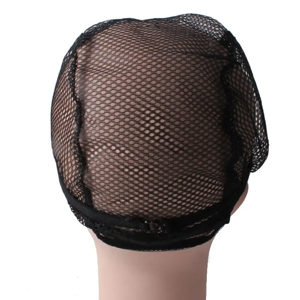 1 pc black lace wig caps for making wigs wig net cap weaving caps with adjustable straps back Free Size drop shipping 1 pc black lace wig caps for making wigs wig net cap weaving caps with adjustable straps back Free Size drop shipping