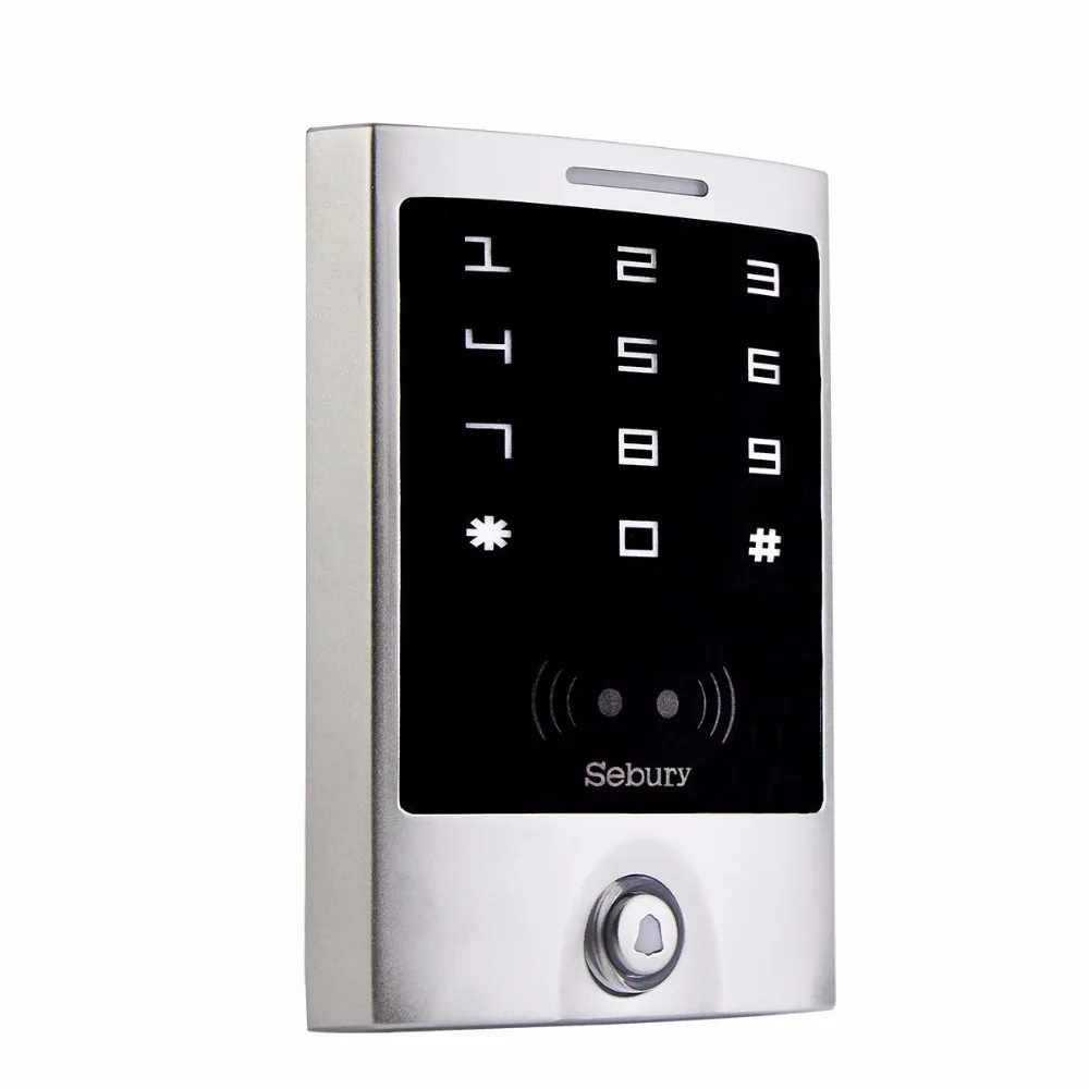 

Sebury Door Access Control Touch Panel keypad RFID125KHz EM 125khz DC 12V~24V WG26-37 waterproof standalone door controller