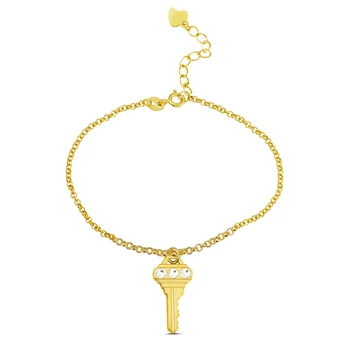 

Wholesale Key Charm Bracelet with Birthstone Bracelet Women Jewelry Gifts Christmas New Year's Gift