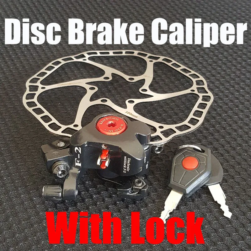 

With Lock General mountain bicycle brake set disc brake with front rear Caliper mechanical line pulling bicycle brake parts