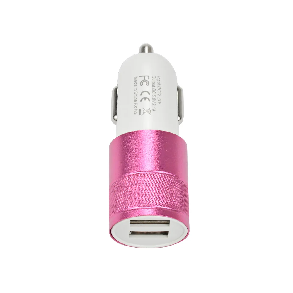 AOSHIKE маленькая двойная стальная пушка USB Автомобильное зарядное устройство