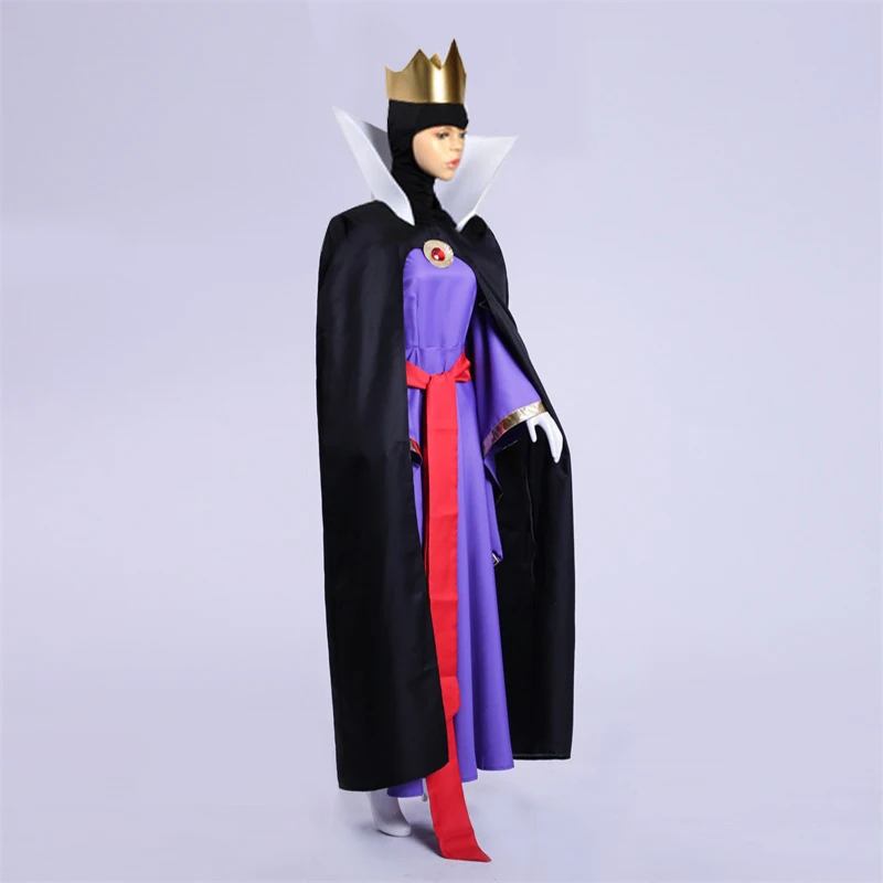 Snow White Evil Queen Stepmother Costume Dress Outfit Halloween Cosplay Adu...