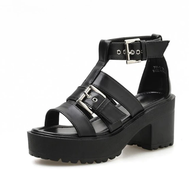 mujer summer 2020 sandalia plataforma gladiator sandals sandal heels punk shoes sandalen dames LJA756-1 - AliExpress Mobile