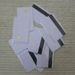 50 шт/100 шт/200 шт ПВХ контактных смарт-карт IC с 4442 Чип + магнитной полосой 3-треки HiCo