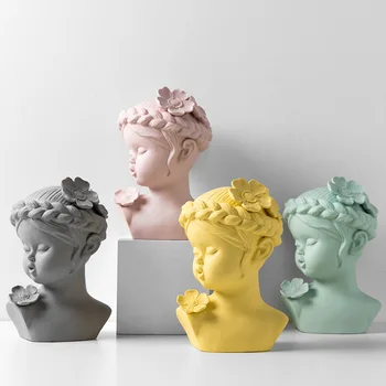 

Europe Ceramic Creative Imitate Character Avatar Figurines Home Office Room Decoration Ceramic Statue Miniature Wedding Gifts