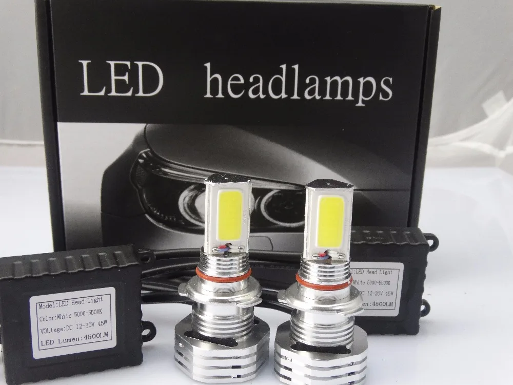 

2X White 6000K 90W 9000LM High Power COB Car LED H4 H7 HeadLight Kit Bulbs Super Bright
