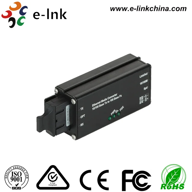 

Hardened Microtype 10/100Base-TX to 100Base-FX Ethernet Media Converter with Multi-mode SC Connector