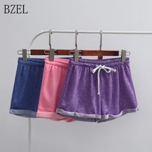 BZEL размера плюс хлопковые шорты для сна, спортивный костюм, Короткие штаны для женщин, женские спортивные штаны, пижамные шорты, ночное белье