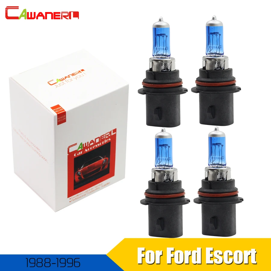 

Cawanerl 2 Pair 100W Halogen Bulb 9004 9007 12V 4300K Car Light Source Headlight High Low Beam For Ford Escort 1988-1996