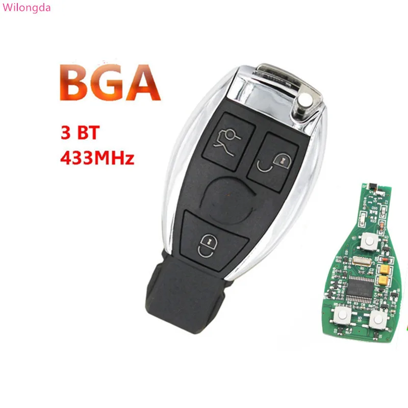 

high quality NEC BGA BE 3 button remote key for accessory for benz remote key 433MHZ free shipping